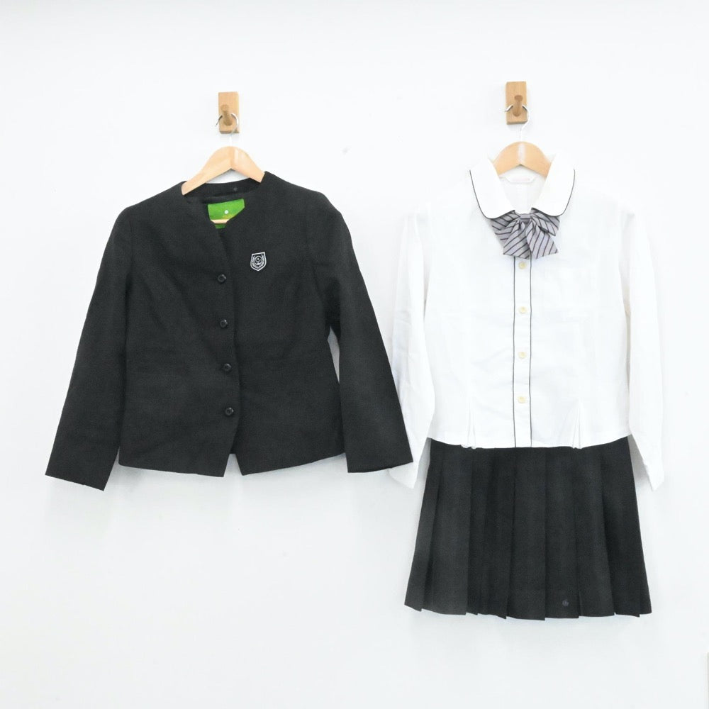 【中古】長崎県 長崎玉成高等学校 衛生看護科 女子制服 6点（ブレザー・シャツ・ニット・スカート）sf007190