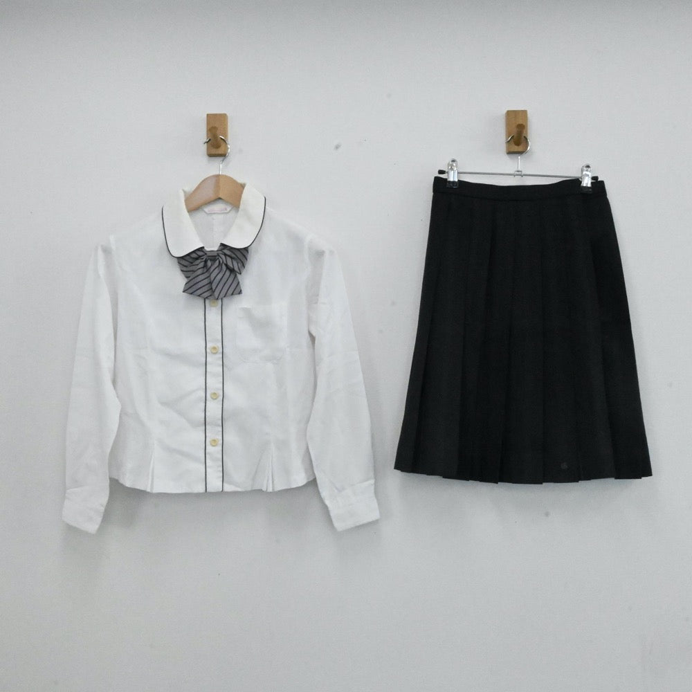 【中古】長崎県 長崎玉成高等学校 衛生看護科 女子制服 6点（ブレザー・シャツ・ニット・スカート）sf007190