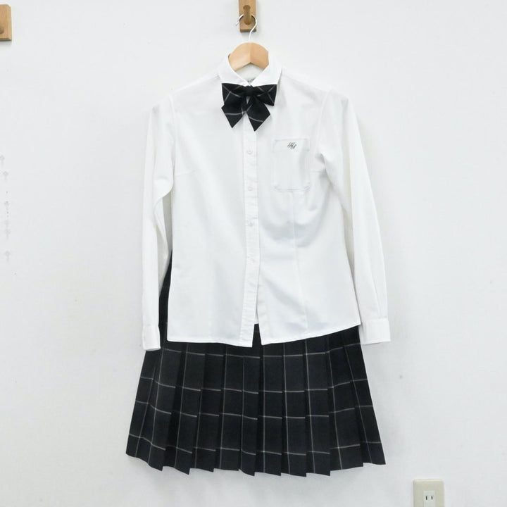 【中古】滋賀県 彦根総合高等学校 女子制服 5点（ブレザー・シャツ・スカート）sf007207