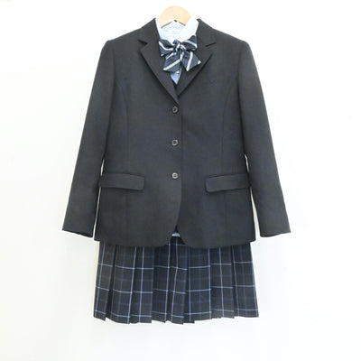 【中古】大阪府 好文学園女子高等学校 女子制服 5点（ブレザー・ニット・シャツ・スカート）sf007223