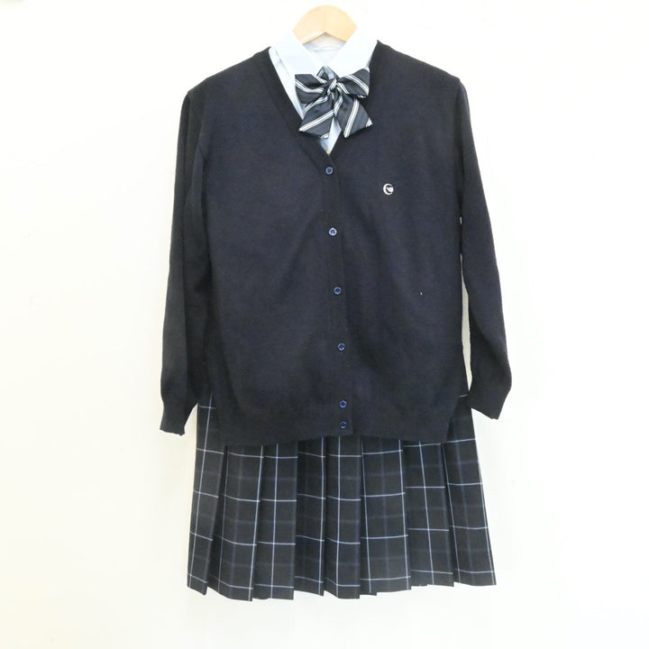 【中古】大阪府 好文学園女子高等学校 女子制服 5点（ブレザー・ニット・シャツ・スカート）sf007223