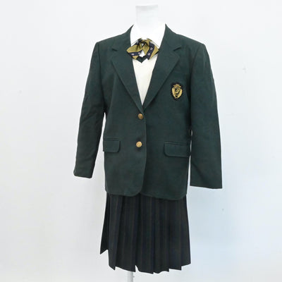 【中古】大阪府 大阪国際大和田高等学校 女子制服 5点（ブレザー・ニット・シャツ・スカート）sf007228