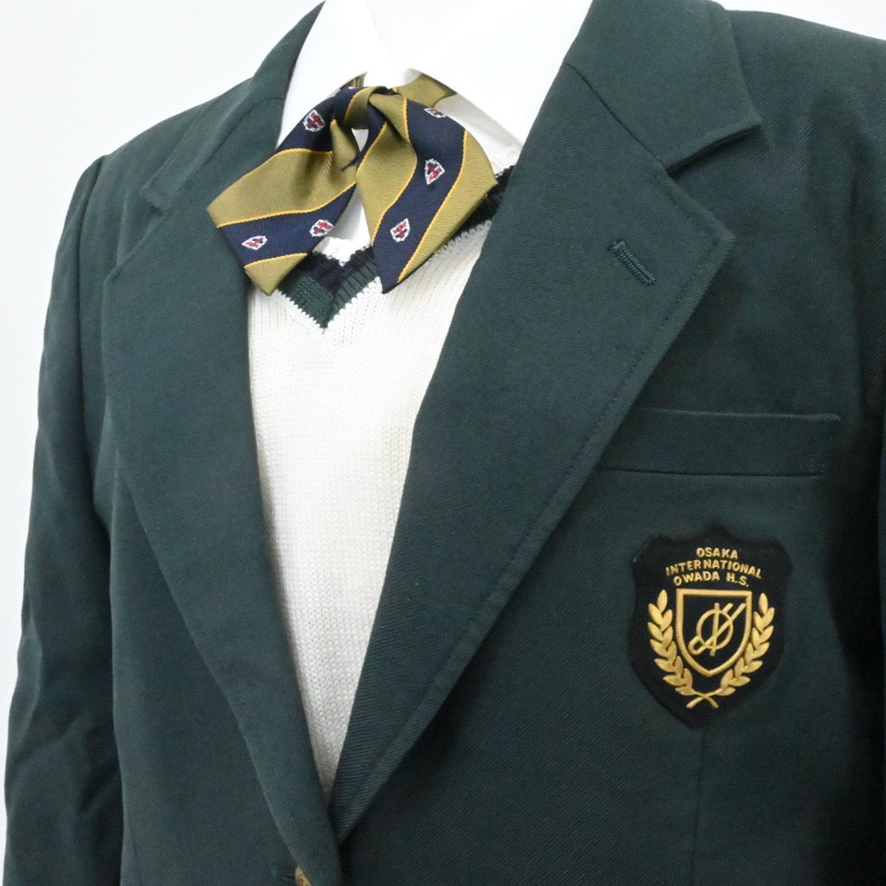 【中古】大阪府 大阪国際大和田高等学校 女子制服 5点（ブレザー・ニット・シャツ・スカート）sf007228