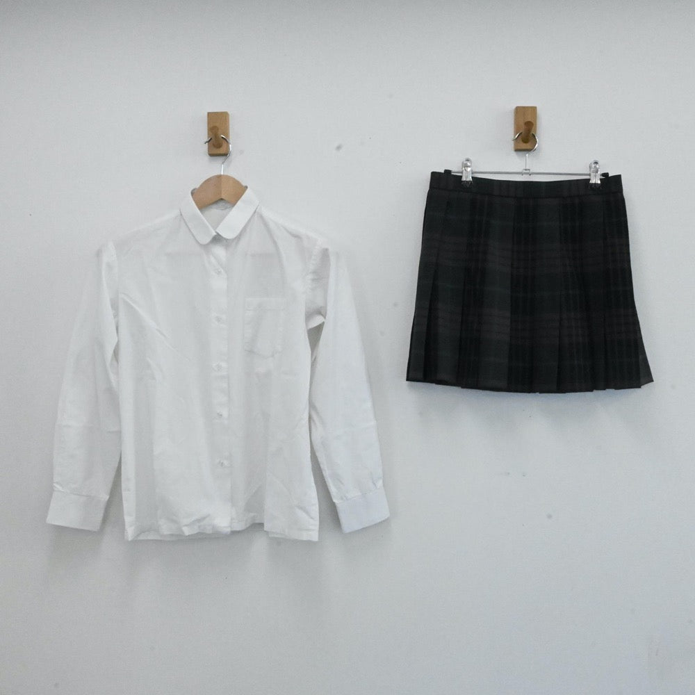 【中古】東京都 明治学院高等学校 女子制服 4点（ブレザー・ニット・シャツ・スカート）sf007245