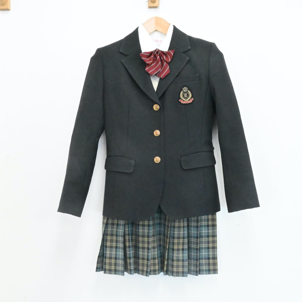 【中古】東京都 東洋高等学校 女子制服 7点（ブレザー・シャツ・ニット・スカート）sf007269