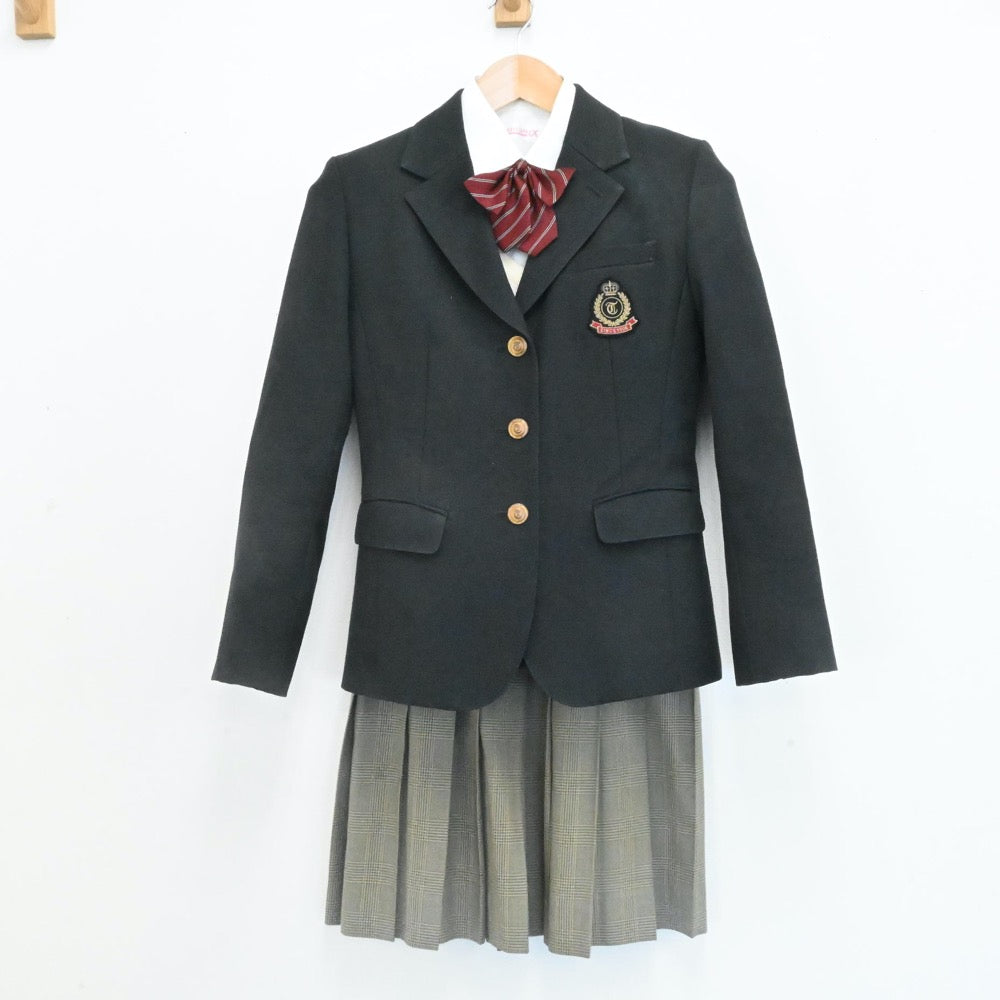 【中古】東京都 東洋高等学校 女子制服 7点（ブレザー・シャツ・ニット・スカート）sf007269