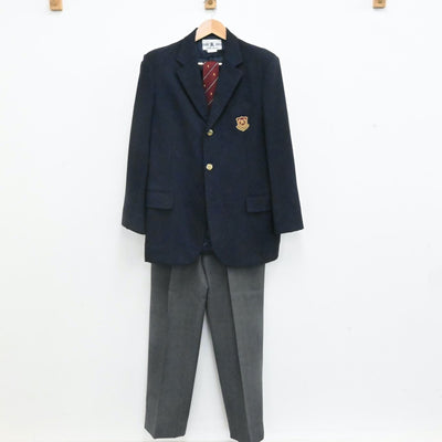 【中古】埼玉県 春日部共栄高等学校 男子制服 5点（ブレザー・ズボン）sf007316