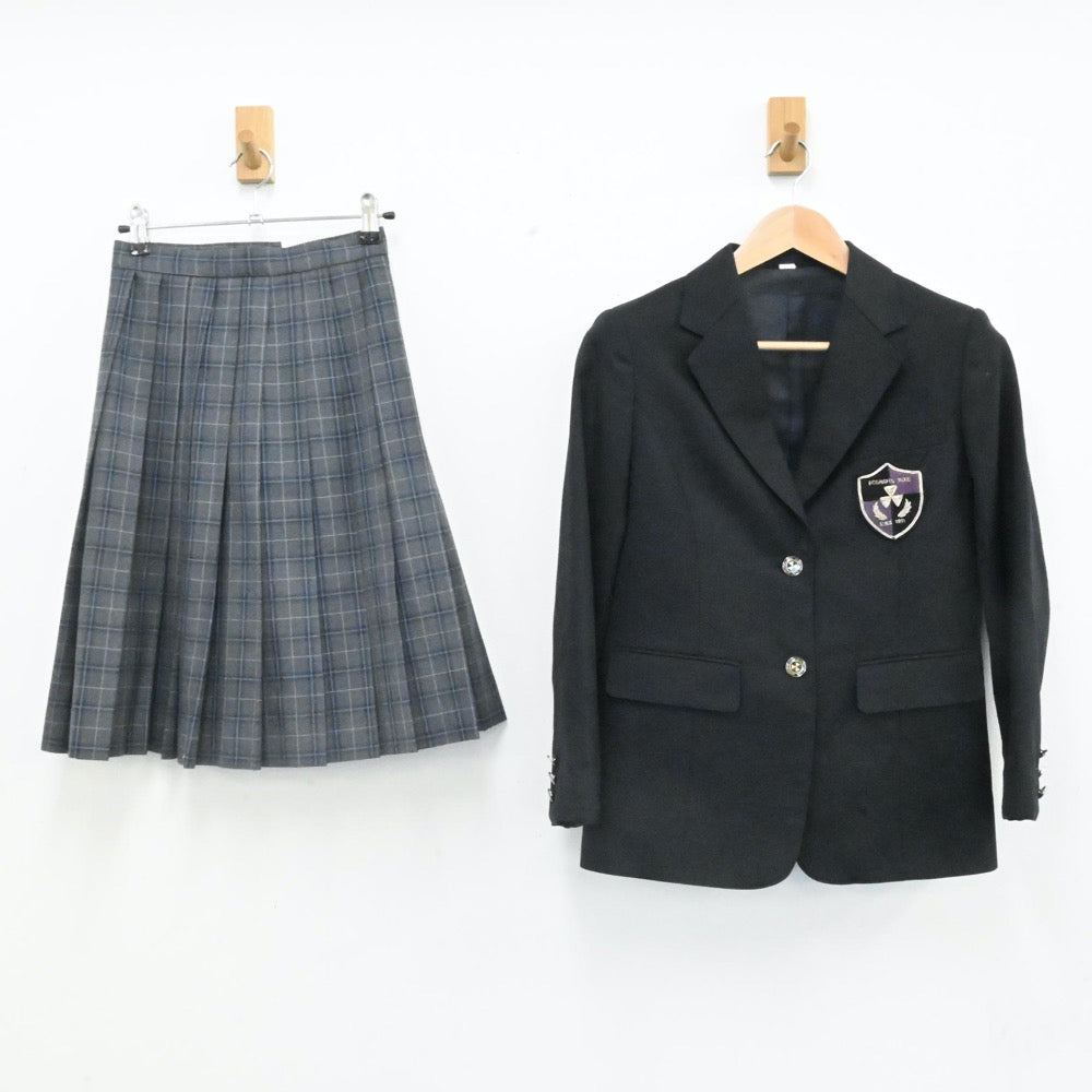 【中古】大阪府 同志社香里中学校・高等学校 女子制服 3点（ブレザー・スカート）sf007317