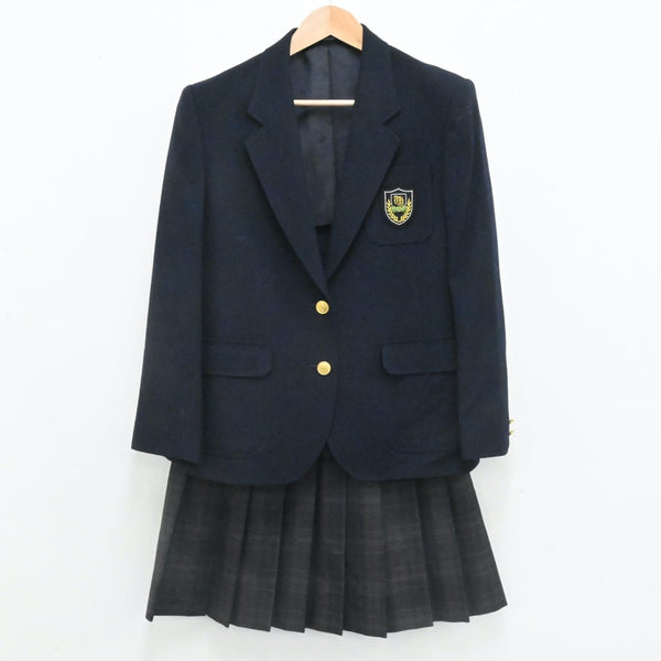 中古制服】東京都 駒込高等学校 女子制服 4点（ブレザー・ニット