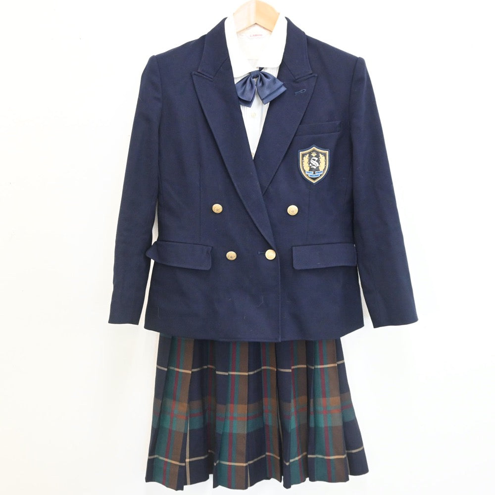 【中古】東京都 創価高等学校 女子制服 7点（ブレザー・シャツ・ニット・スカート）sf007367