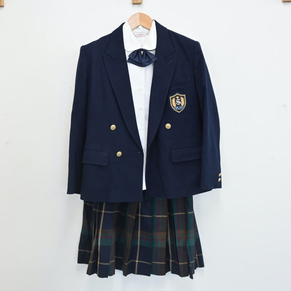 【中古】東京都 創価高等学校 女子制服 6点（ブレザー・シャツ・ニット・スカート・スカート）sf007368