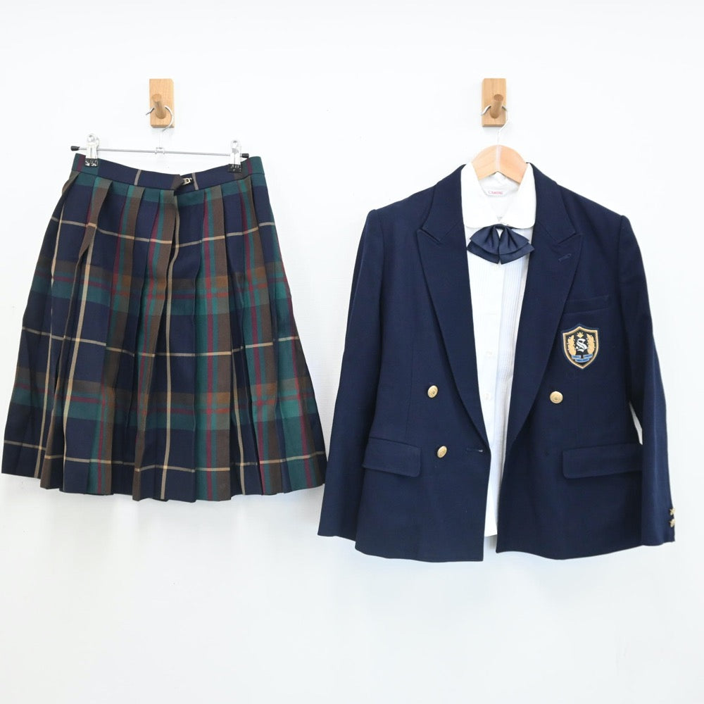 【中古】東京都 創価高等学校 女子制服 6点（ブレザー・シャツ・ニット・スカート・スカート）sf007368