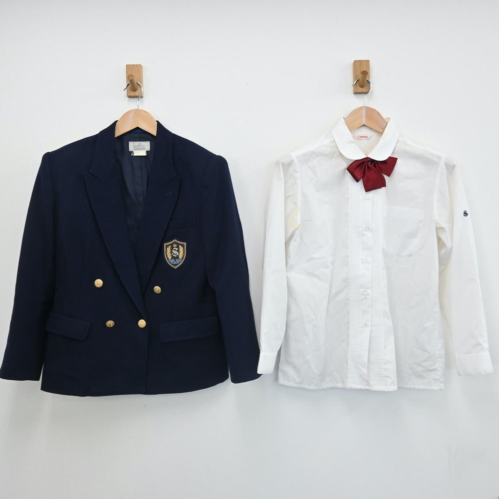 【中古】東京都 創価中学校 女子制服 4点（ブレザー・シャツ・スカート）sf007375