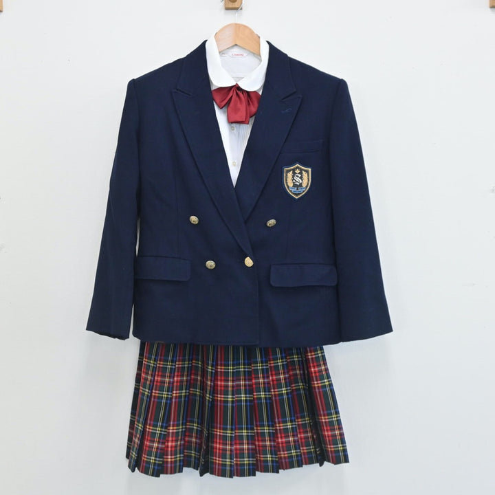 【中古】東京都 創価中学校 女子制服 4点（ブレザー・シャツ・スカート）sf007376