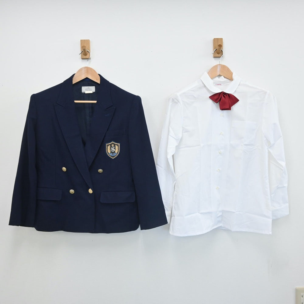 【中古】東京都 創価中学校 女子制服 4点（ブレザー・シャツ・スカート）sf007376