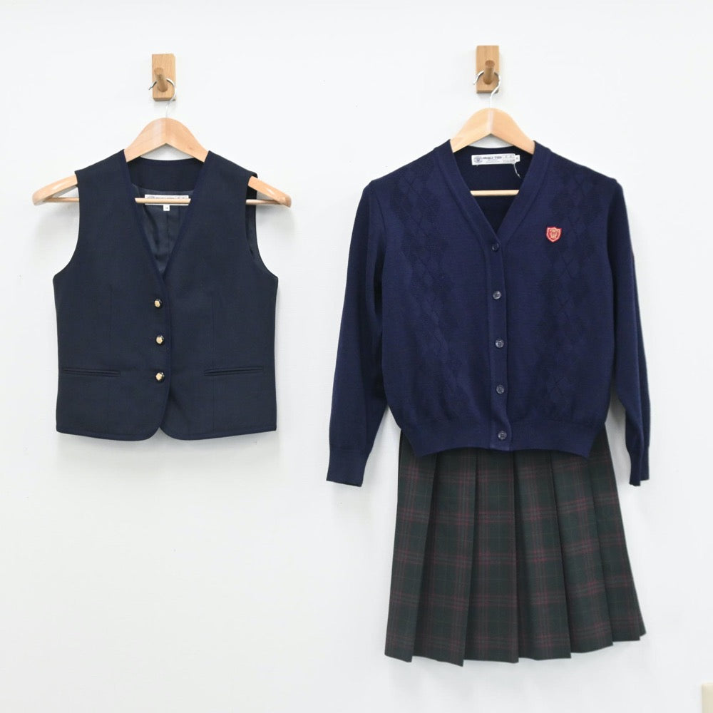 【中古】大阪府 大阪桐蔭高等学校 女子制服 5点（ブレザー・ニット・ベスト・スカート）sf007392