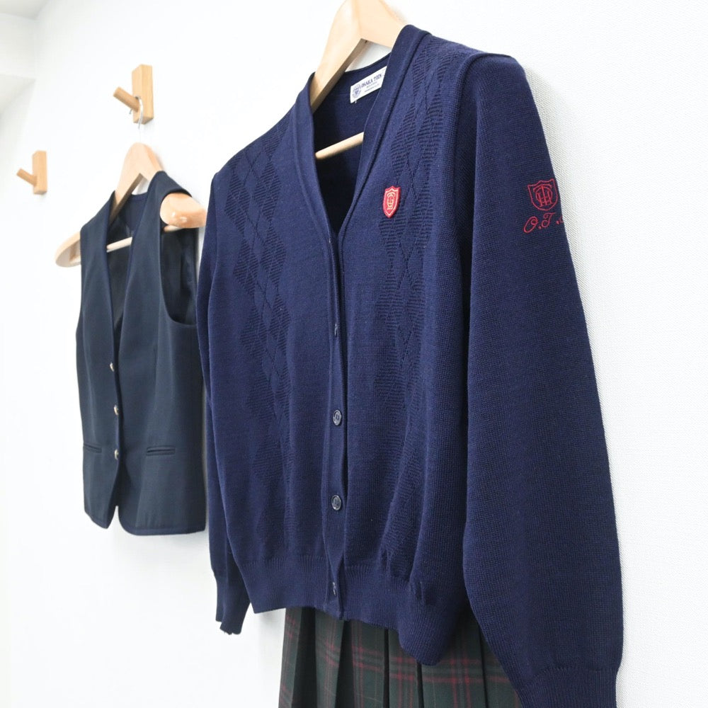 大阪高等学校　制服　女子　スカート 中古】大阪府 槻の木高等学校 女子制服 2点 (ブレザー・スカート