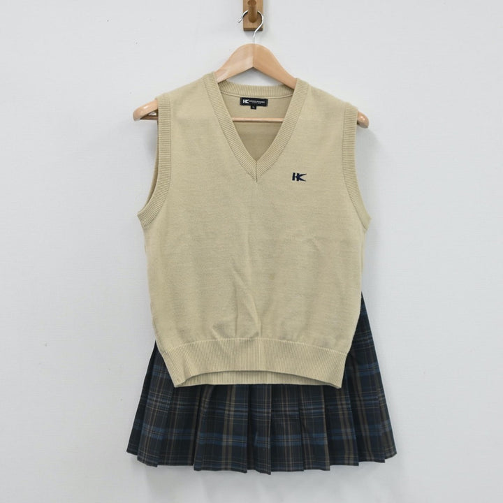 中古制服】滋賀県 滋賀学園高等学校 女子制服 2点（ニットベスト