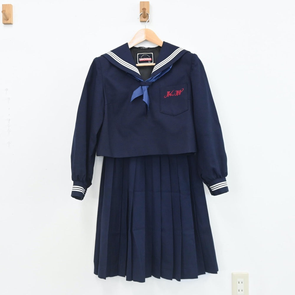 【中古】兵庫県 加古川東高校 女子制服 4点（セーラー服・スカート）sf007406