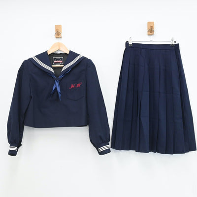 【中古】兵庫県 加古川東高校 女子制服 4点（セーラー服・スカート）sf007406