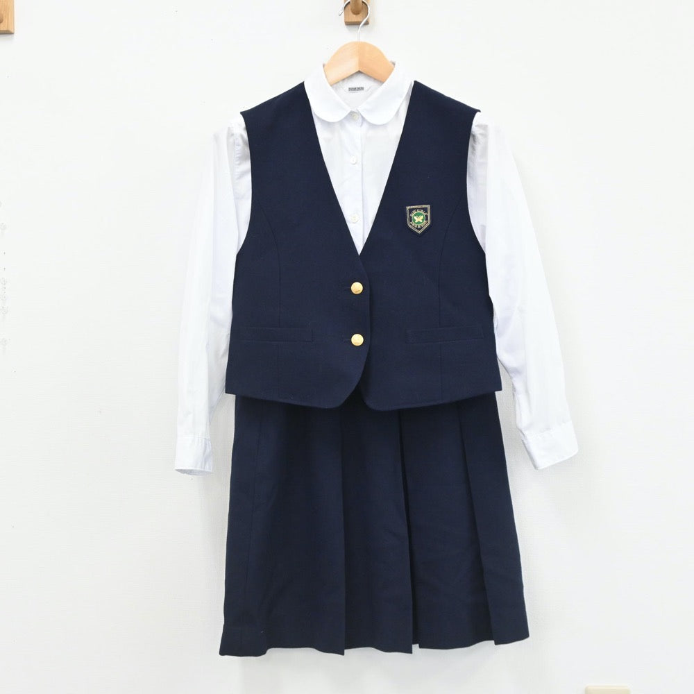 【中古】岐阜県 岐阜女子高等学校 女子制服 8点（ブレザー・シャツ・ベスト・スカート）sf007416