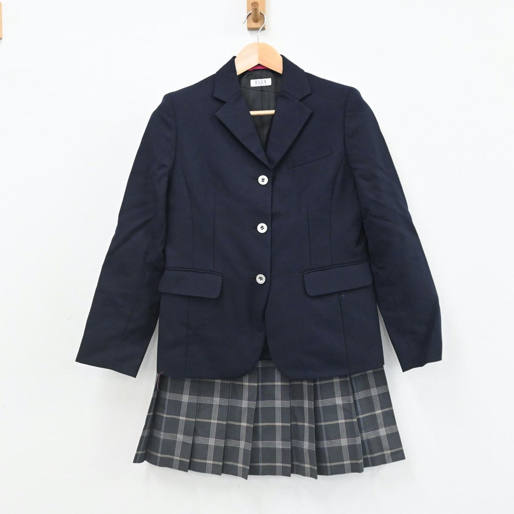 【中古】愛知県 至学館高等学校 女子制服 5点（ブレザー・シャツ・スカート）sf007424