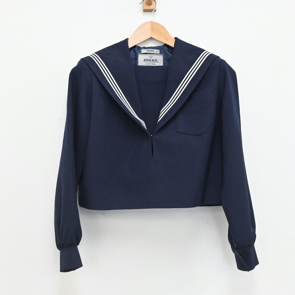 【中古】愛知県 小牧中学校 女子制服 2点（セーラー服・スカート）sf007425