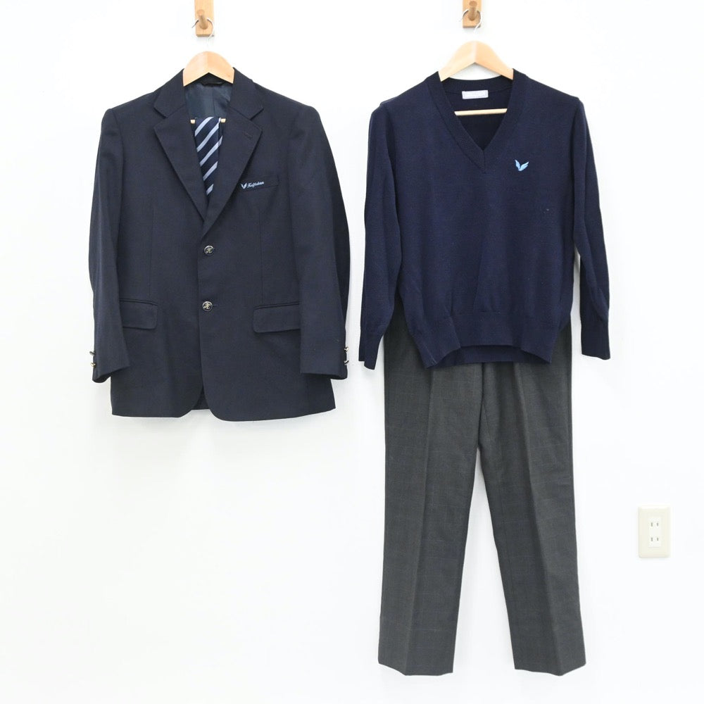 中古制服】大阪府 大阪府立懐風館高校 男子制服 5点（ブレザー