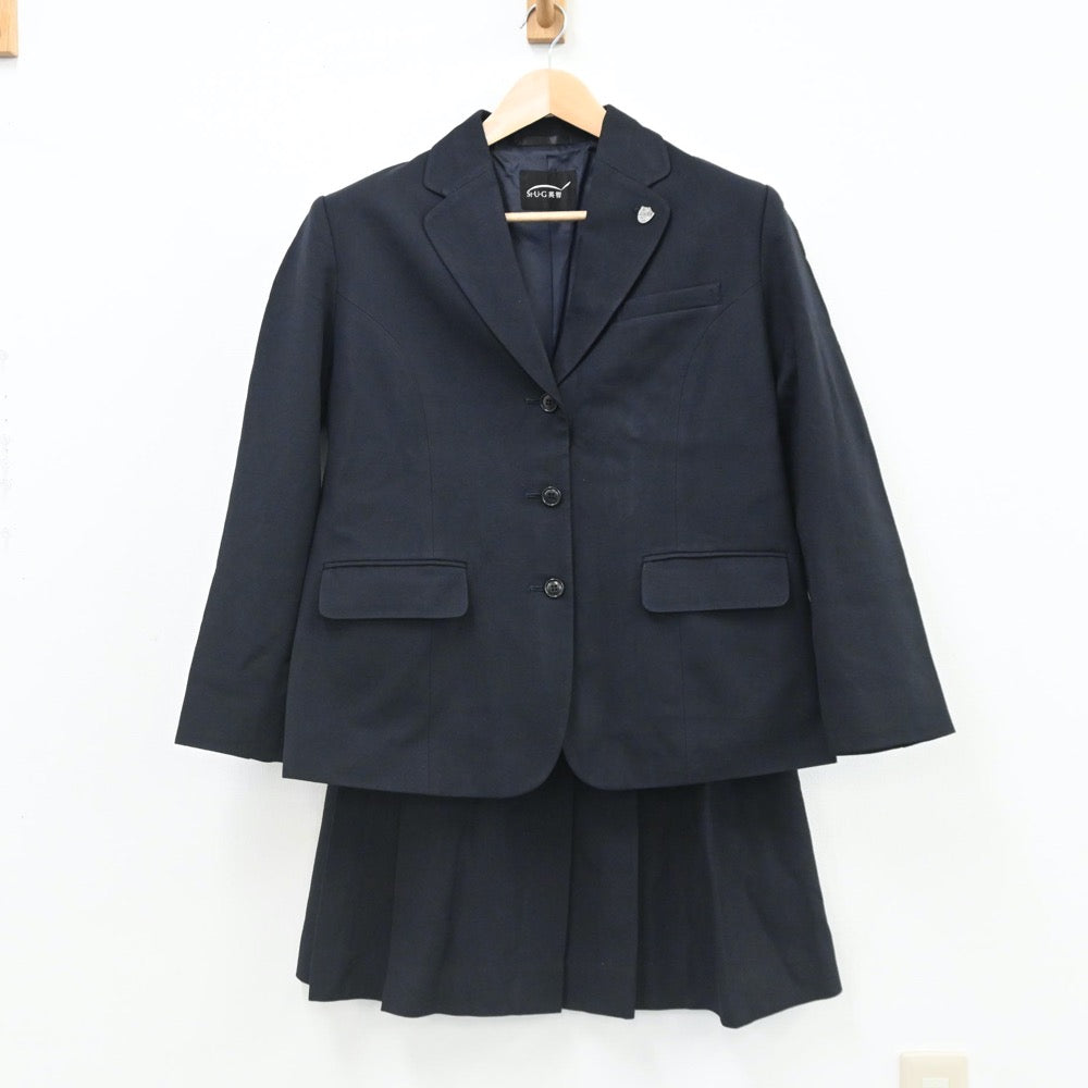 【中古】宮城県 聖ウルスラ学院英智高等学校 女子制服 4点（ブレザー・ニットベスト・ニット・スカート）sf007439