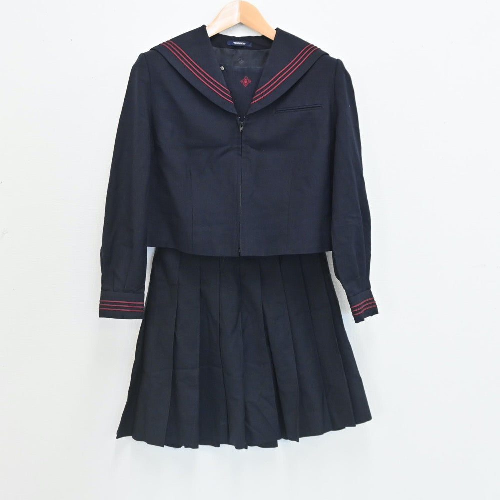 【中古】東京都 日本大学豊山女子中学校 女子制服 4点（セーラー服・セーラー服・スカート）sf007466