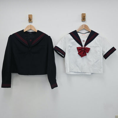 【中古】東京都 日本大学豊山女子中学校 女子制服 4点（セーラー服・セーラー服・スカート）sf007466