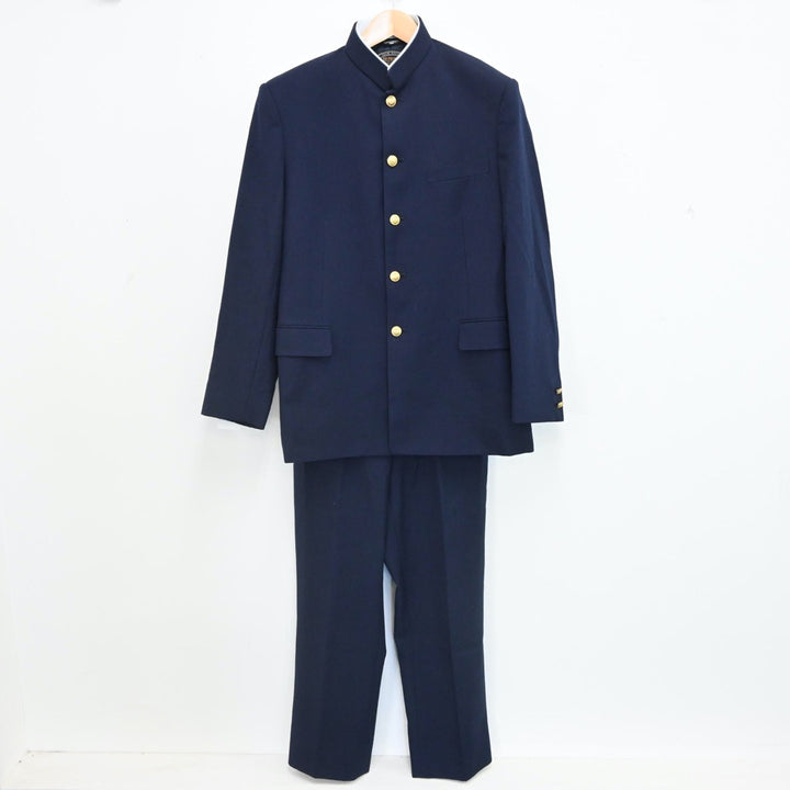 中古】兵庫県 芦屋学園高等学校 男子制服 5点 (ブレザー・ニット