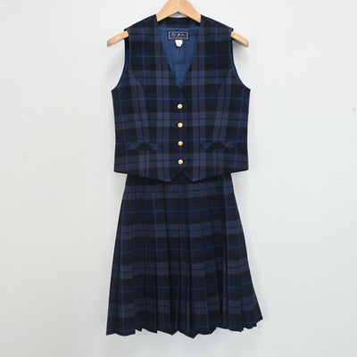 【中古】千葉県 ちはら台南中学校 女子制服 3点（ブレザー・ベスト・スカート）sf007488