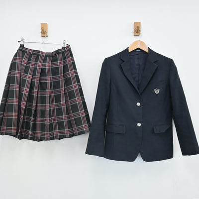 【中古】埼玉県 日高高等学校 女子制服 4点（ブレザー・スカート）sf007532