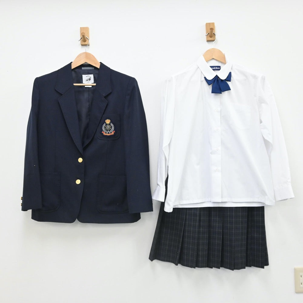 【中古】東京都 板橋第三中学校 女子制服 6点（ブレザー・ベスト・スカート・シャツ）sf007548