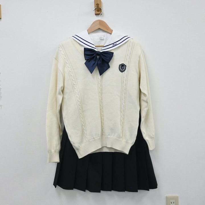 【中古制服】福岡県 嶋田学園飯塚高等学校 女子制服 4点（ブレザー・ニット・セーラー服・スカート）sf007560【リサイクル学生服】 | 中古制服 通販パレイド