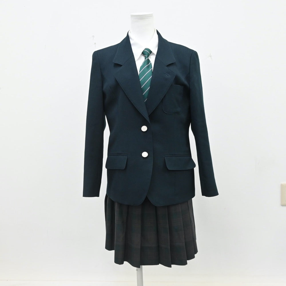 【中古】千葉県 国府台女子学院高等部 女子制服 6点（ブレザー・シャツ・ニット・スカート）sf007583