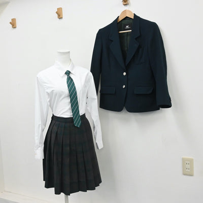 【中古】千葉県 国府台女子学院高等部 女子制服 6点（ブレザー・シャツ・ニット・スカート）sf007583