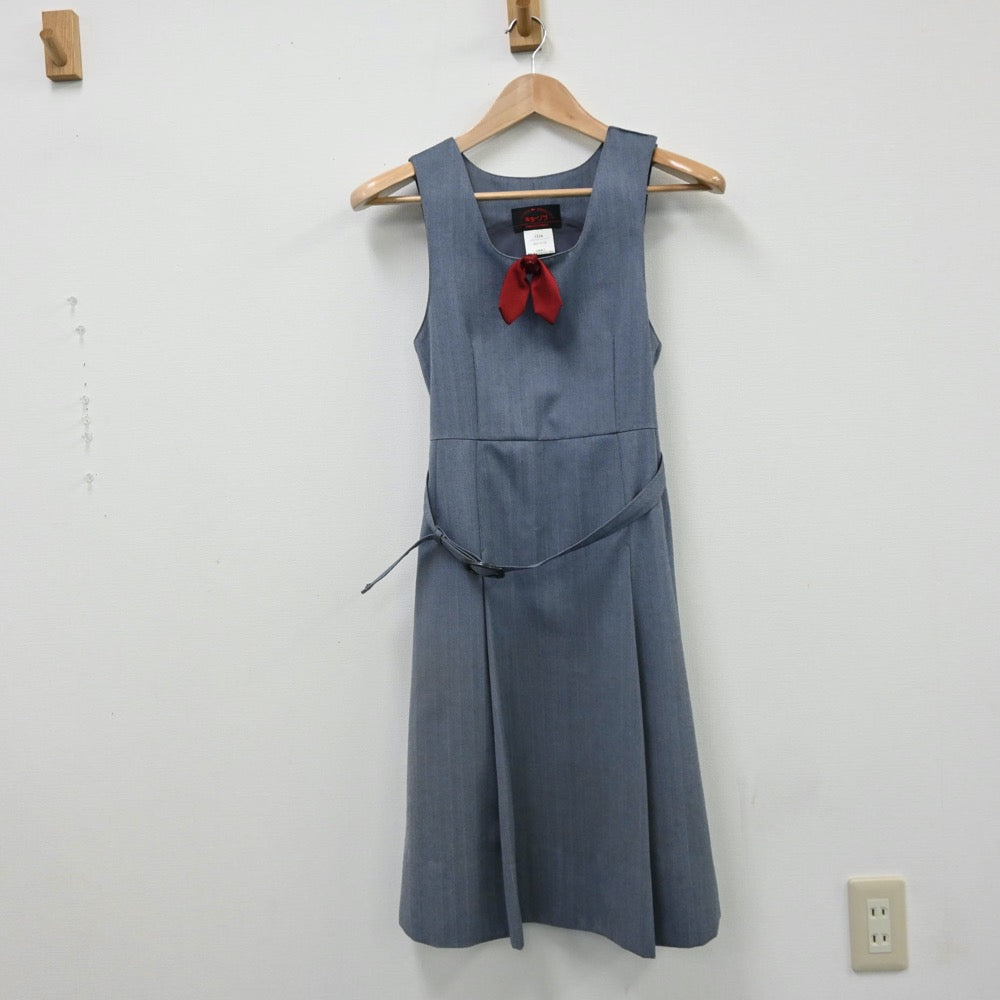 【中古】広島県 広島市立井口台中学校 女子制服 3点（ブレザー・ジャンパースカート）sf007600