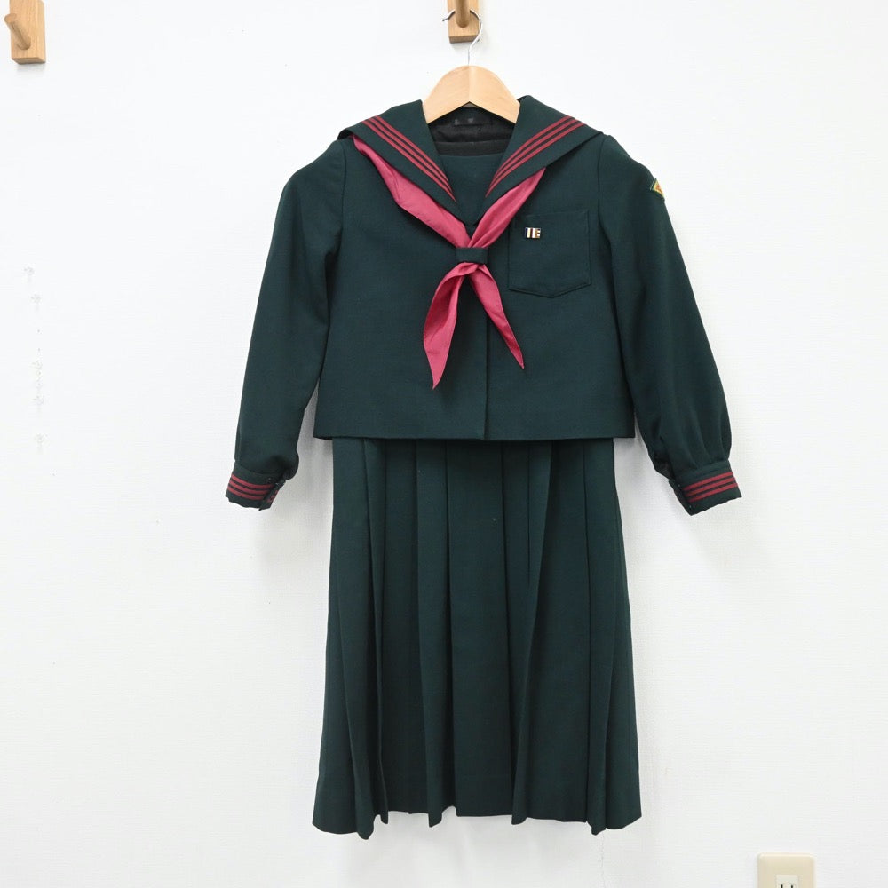 【中古】千葉県 国府台女子学院小学部 女子制服 3点（セーラー服・ジャンパースカート）sf007611