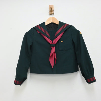 【中古】千葉県 国府台女子学院小学部 女子制服 3点（セーラー服・ジャンパースカート）sf007611