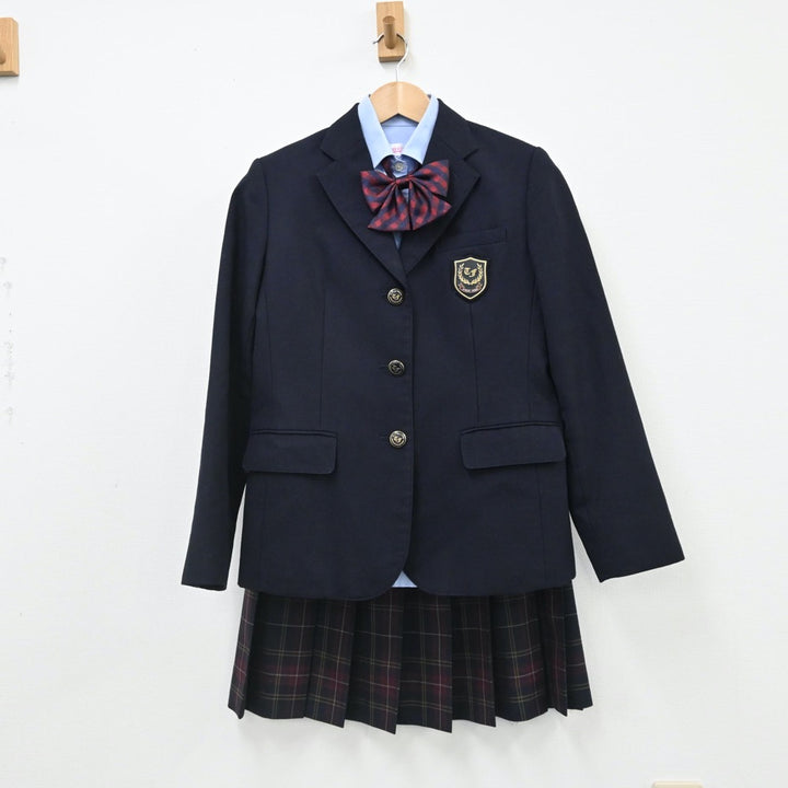 【中古】千葉県 東京学館船橋高校 女子制服 7点（ブレザー・ベスト・ニット・シャツ・スカート）sf007612