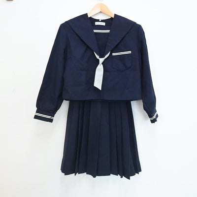 【中古】大阪府 大阪市立本庄中学校 女子制服 4点（セーラー服・スカート）sf007622