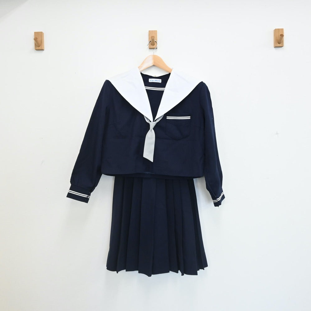 【中古】大阪府 大阪市立本庄中学校 女子制服 4点（セーラー服・スカート）sf007622