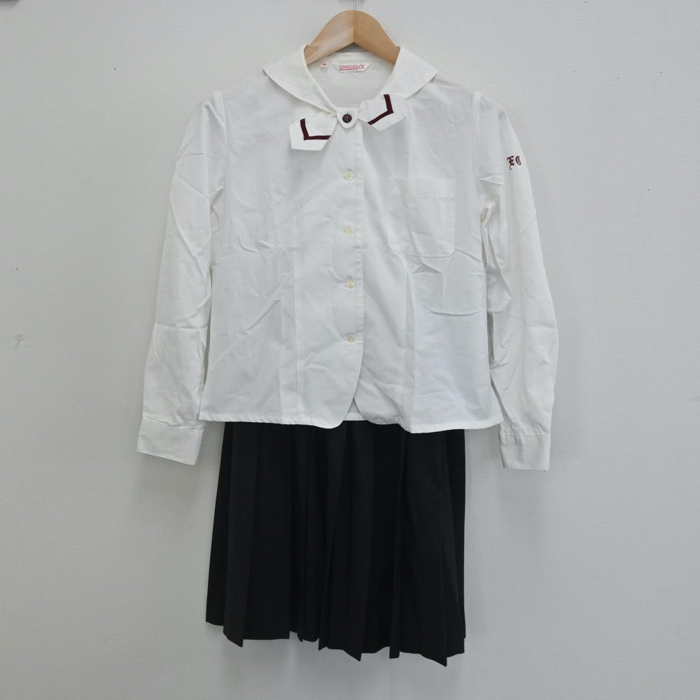 【中古】大阪府 英真学園高等学校 女子制服 4点（ブレザー・シャツ・スカート）sf007644