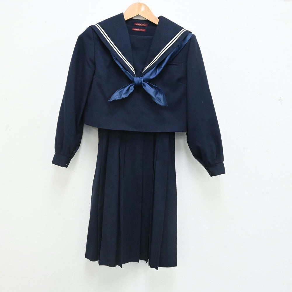 【中古】福岡県 福岡市立席田中学校 女子制服 3点（セーラー服・ジャンパースカート）sf007658