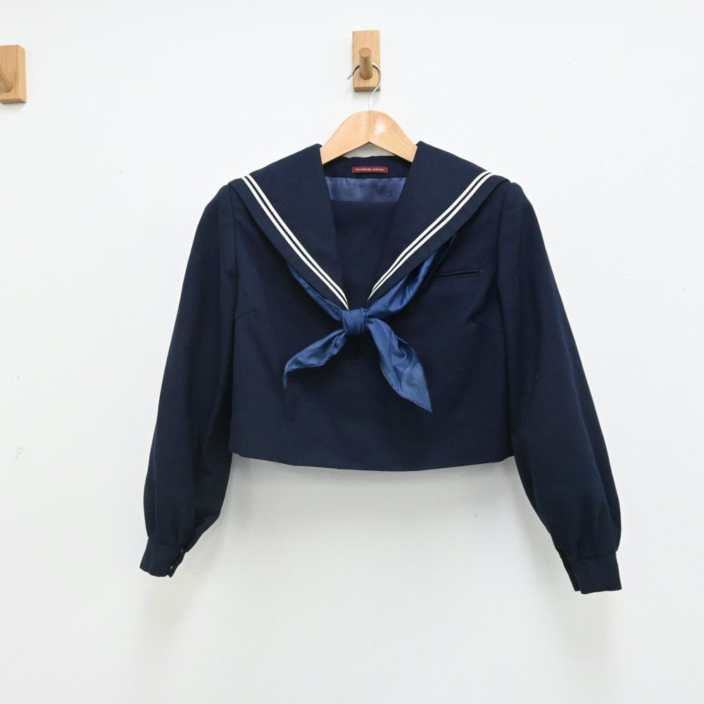 【中古】福岡県 福岡市立席田中学校 女子制服 3点（セーラー服・ジャンパースカート）sf007658