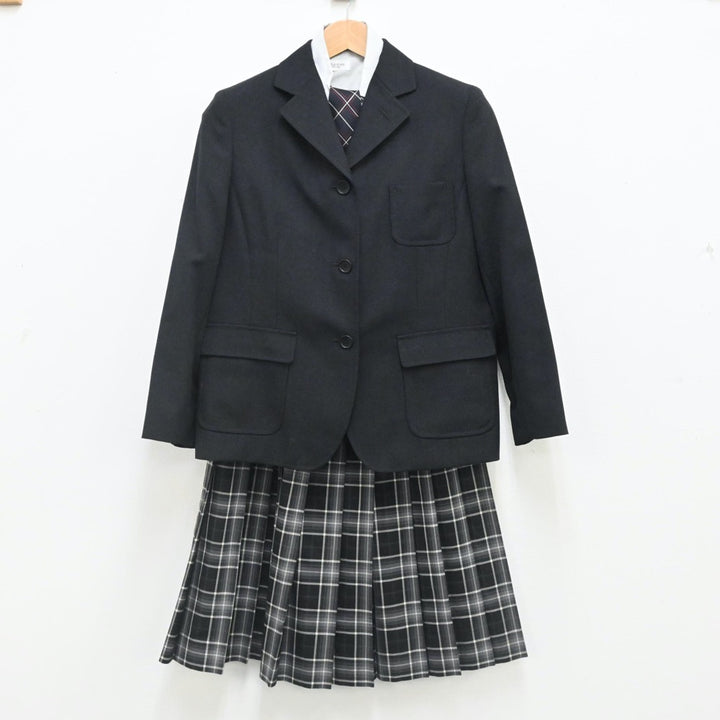 【中古】兵庫県 神戸龍谷中学・高等学校 女子制服 4点（ブレザー・シャツ・スカート）sf007717