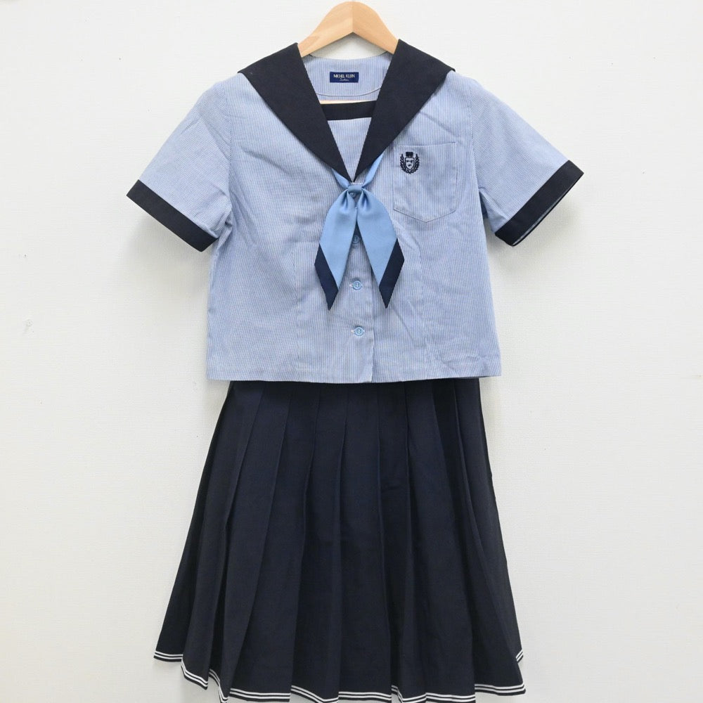 【中古】岡山県 創志学園高等学校 女子制服 5点（シャツ・シャツ・スカート）sf007730