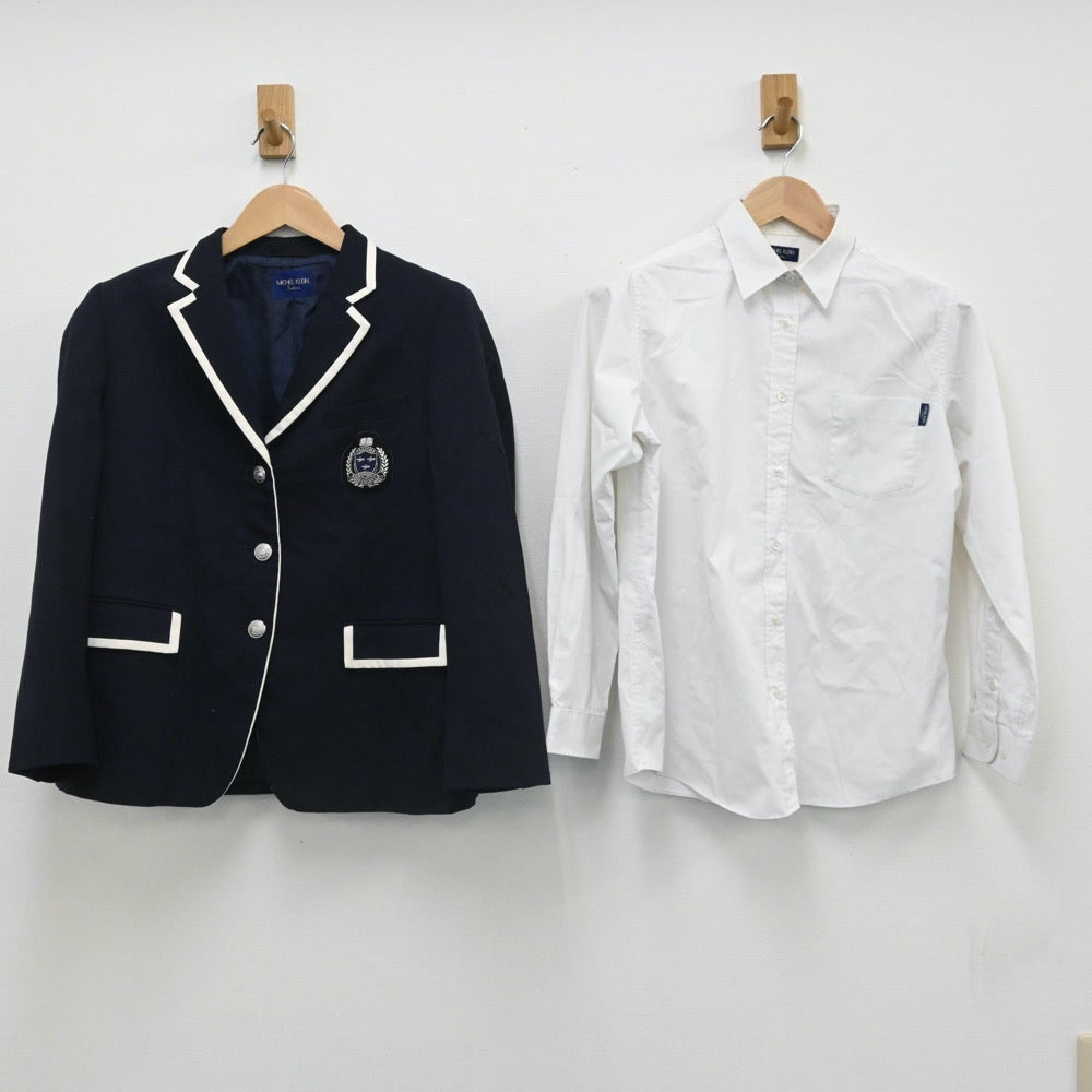 【中古】岡山県 創志学園高等学校 女子制服 7点（ブレザー・シャツ・ニット・スカート）sf007731